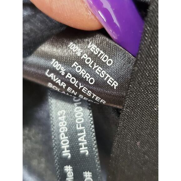 Jessica Howard Women's Black & Beige Round Neck Sleeveless Knee Length Dress 6P - Picture 11 of 13